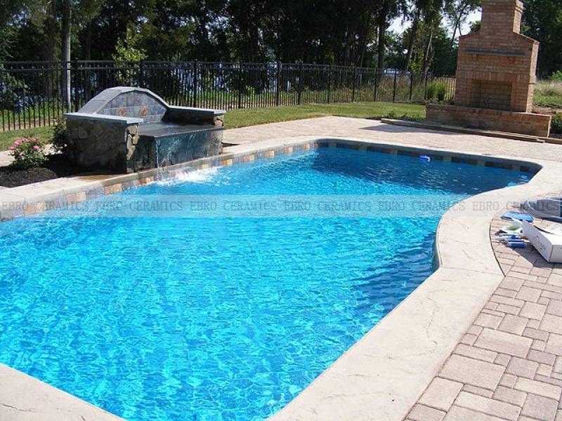 swimming pool blue glass mosaic tiles