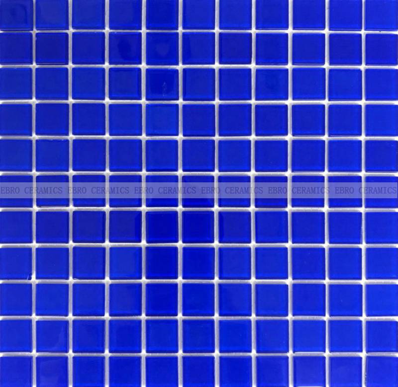 swimming pool blue glass mosaic tiles