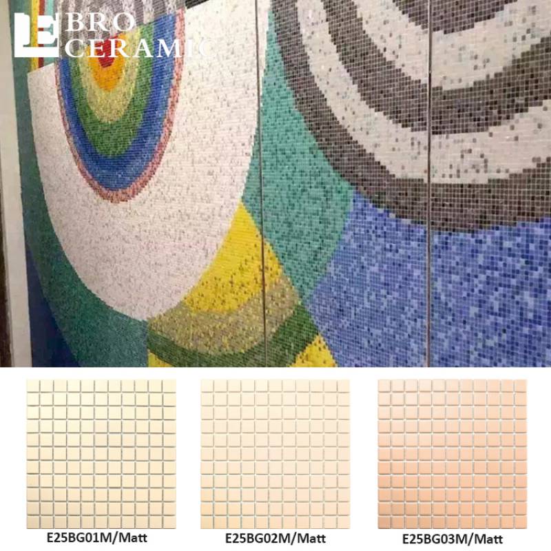 Top grade ceramic mosaic full body decorative solid grey pool tile for sale