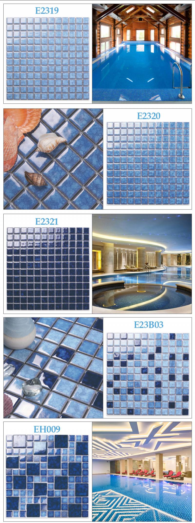 indoor decorative glazed ceramic hexagon shape mosaic feature tile for bathroom wall