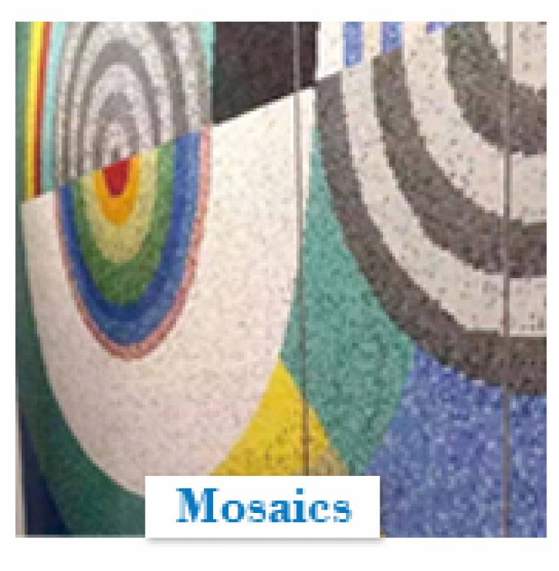 Foshan pool mosaic collection 3d water wave design ceramic mosaic tiles for pool