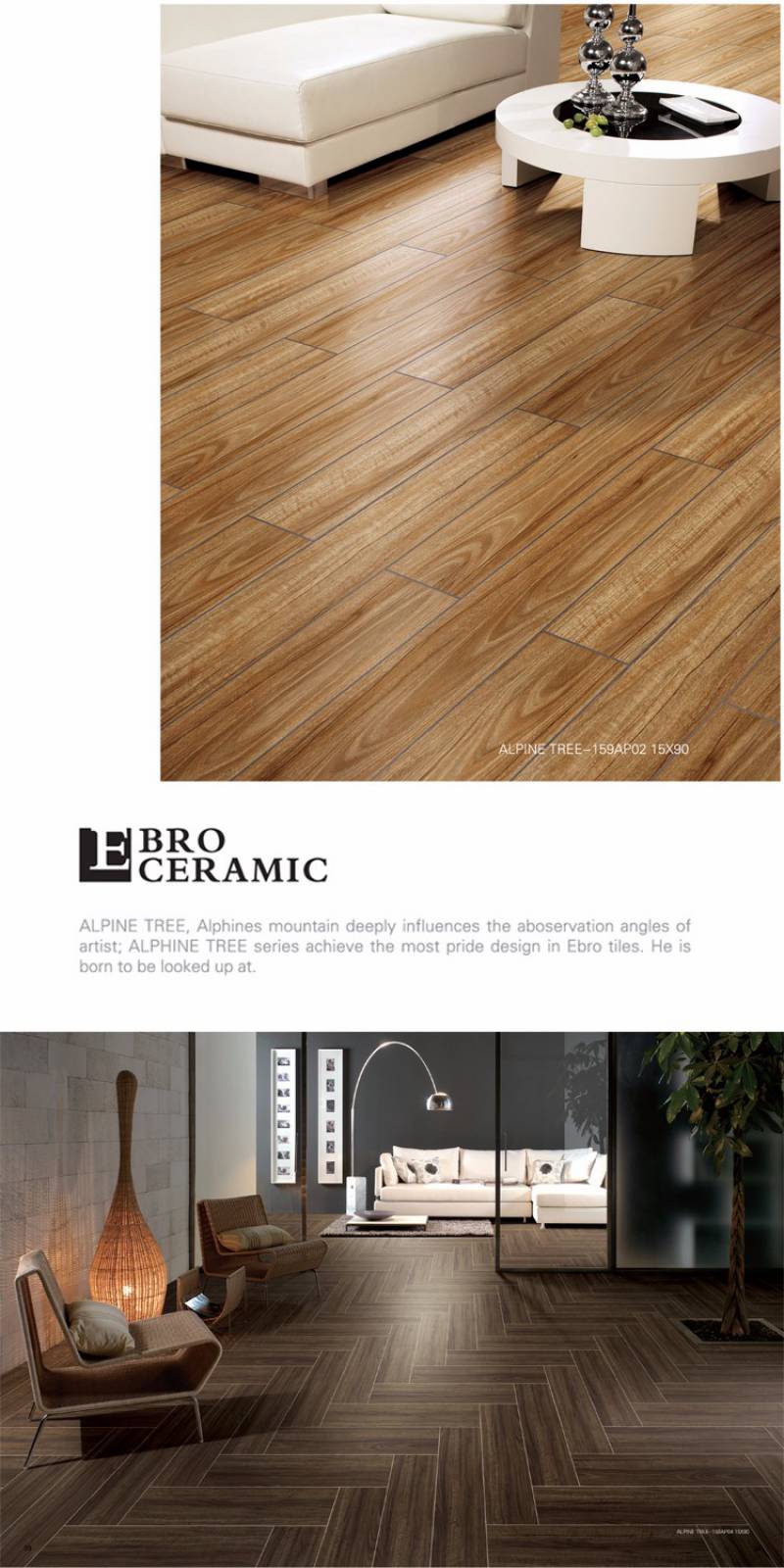 Ebro best seller non-slip porcelain wood tile for floor tile 200x1200mm 150x900mm