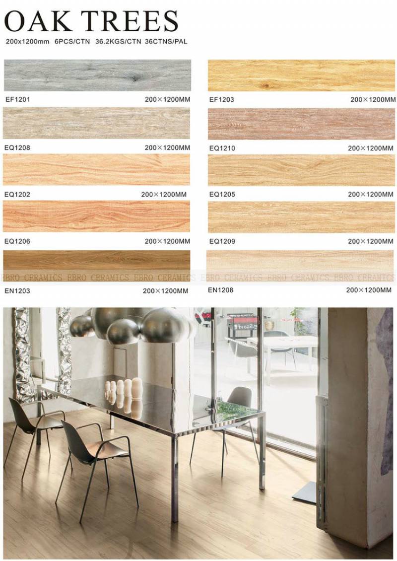 Ebro best seller non-slip porcelain wood tile for floor tile 200x1200mm 150x900mm