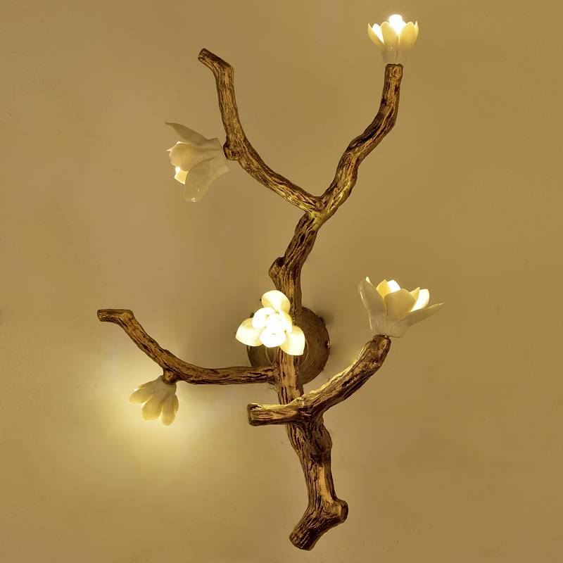 European creative led bronze Marble antique wall lamp  chandelier  indoor lighting bedroom  hanging  bedside reading  lamps