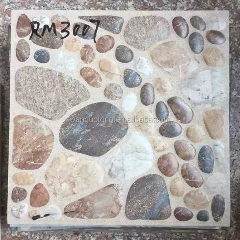 Non-slip 3d inkjet printing rustic outdoor floor tile 300x300mm for garden floor tiles decoration