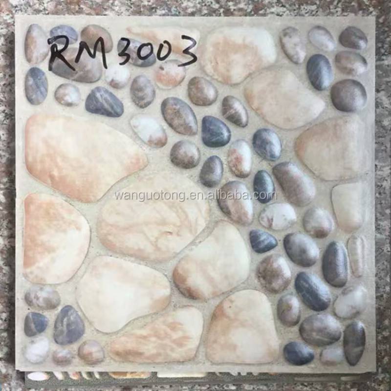 Non-slip 3d inkjet printing rustic outdoor floor tile 300x300mm for garden floor tiles decoration