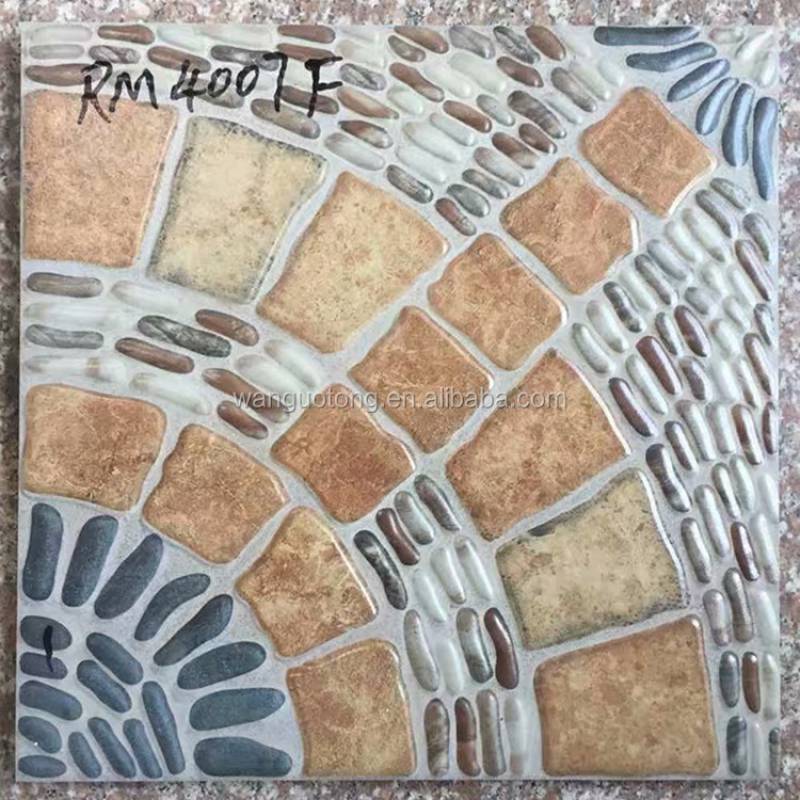 Non-slip 3d inkjet printing rustic outdoor floor tile 300x300mm for garden floor tiles decoration