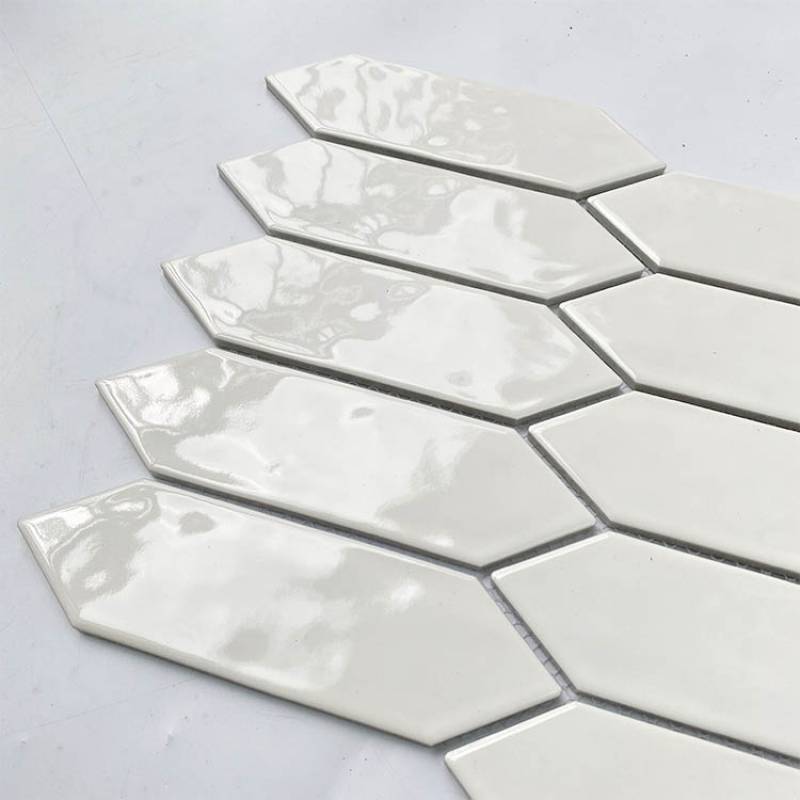 Hasin high glossy hexagon  ceramic mosaic designs tiles for wall and floor