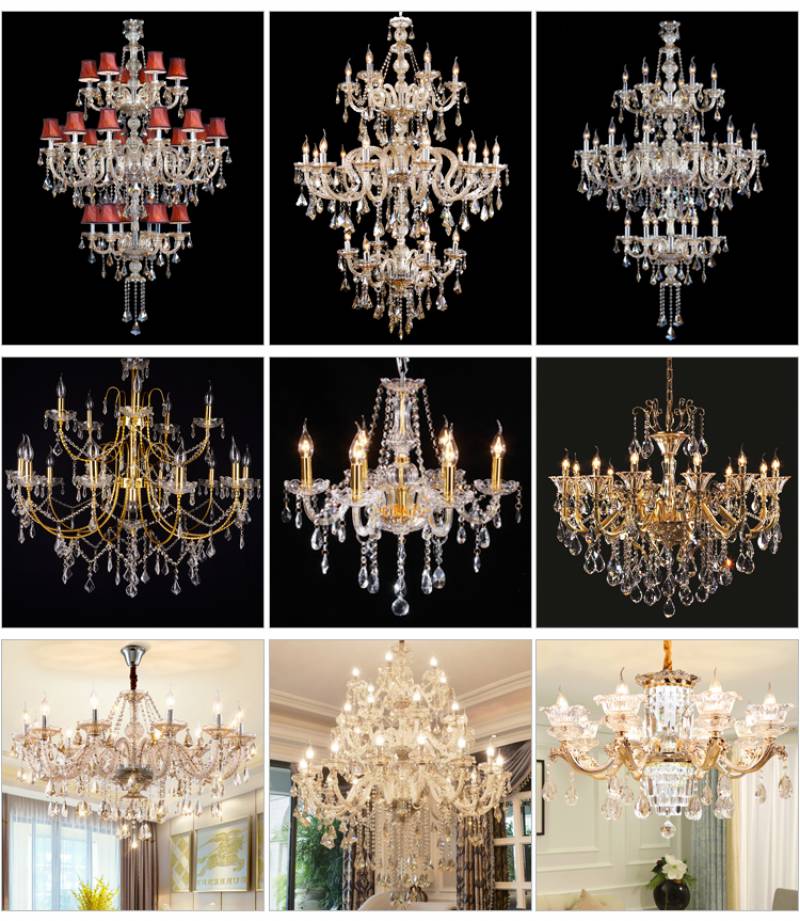 High quality indoor modern style hotel villa oval chandelier pendant light