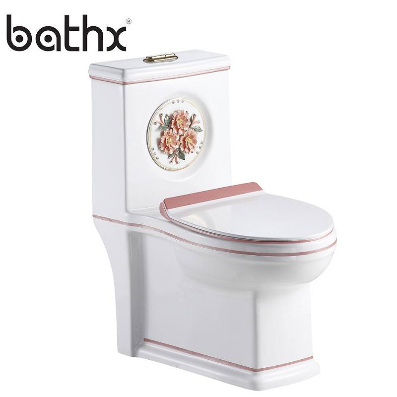 Modern Style Sanitary Ware Cyclone Flushing Commode Ceramic One Piece S-Trap Toilet