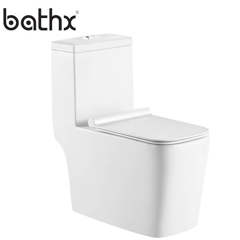 Chaozhou Manufacturer Sanitary Ware Floor Mounted Bathroom Closestool Dual Flush Siphonic One Piece Toilet