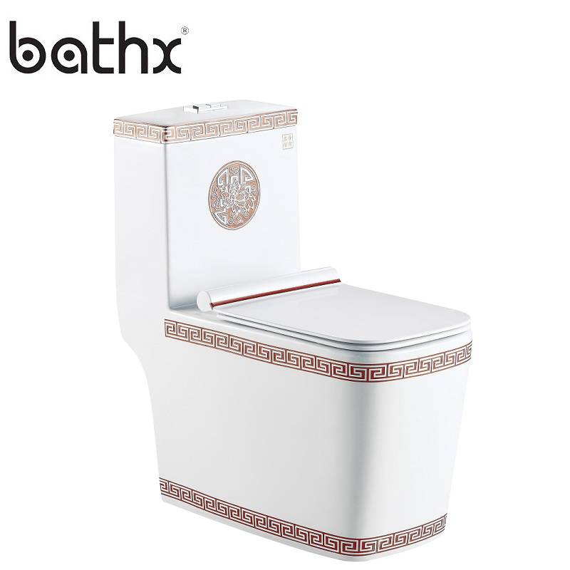 Chaozhou Manufacturer Sanitary Ware Floor Mounted Closestool Dual Flush Siphonic One Piece Toilet