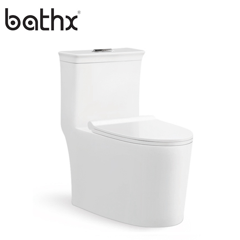 Modern Style Sanitary Ware Ceramic One Piece Siphon Flushing S-Trap Toilet Made in China Good Price