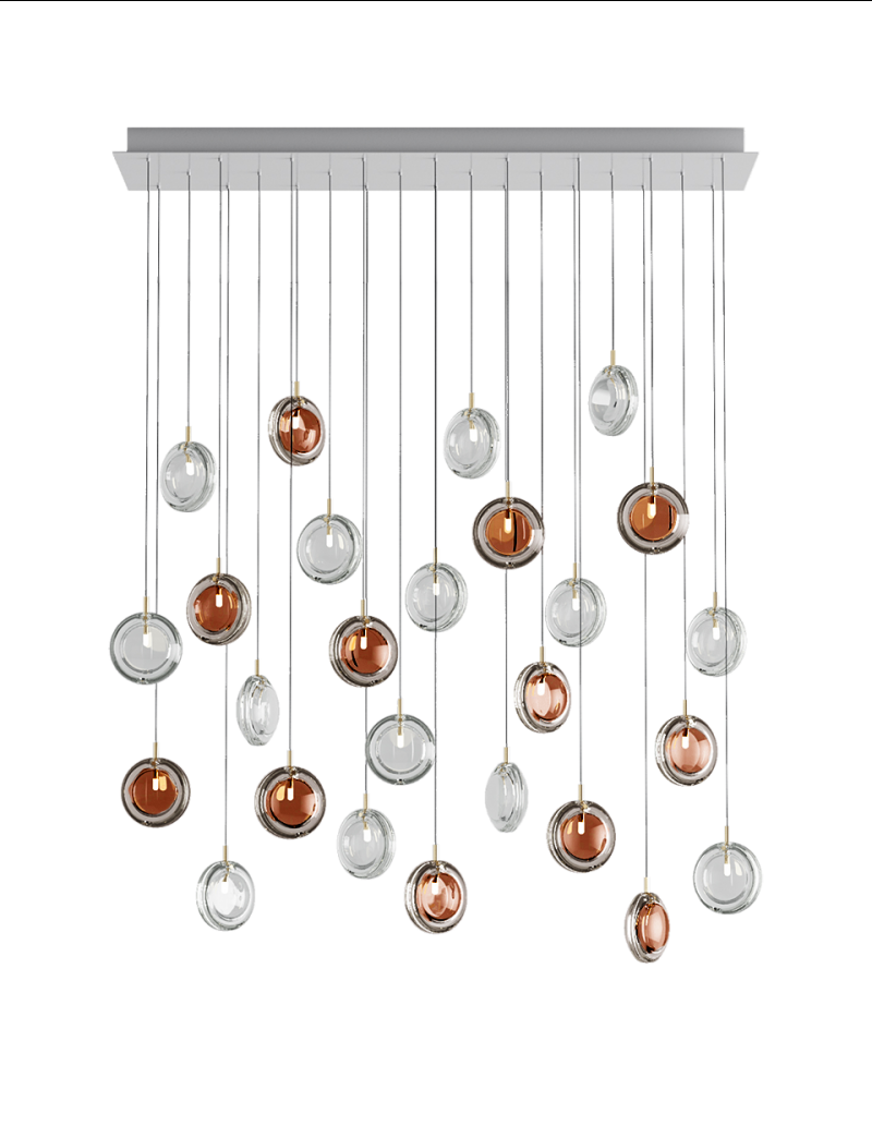 Custom High Ceilling Villa Staircase LED Lighting Long Hanging Lamp Decoration chandelier Lights Commercial Hall Pendant Light