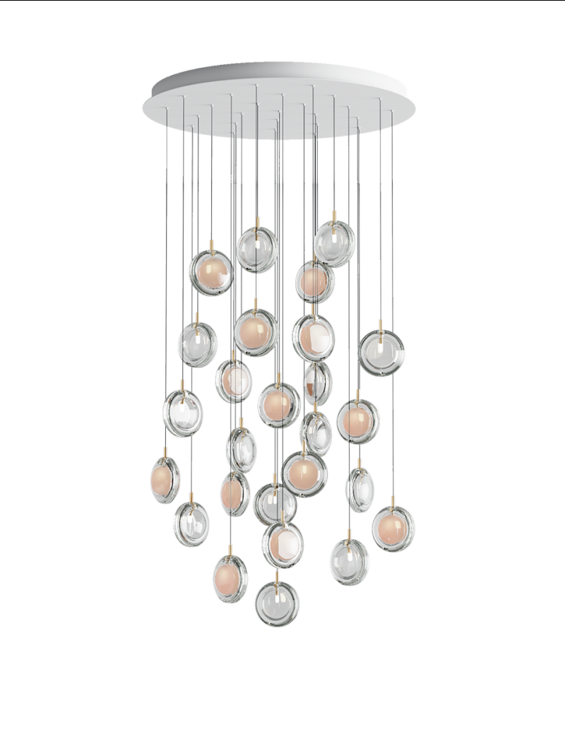 Custom High Ceilling Villa Staircase LED Lighting Long Hanging Lamp Decoration chandelier Lights Commercial Hall Pendant Light