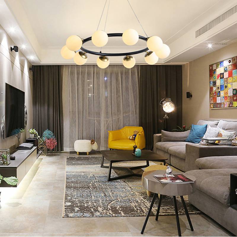 2019 New Art Deco Antique Vintage Led Chandelier Industrial Style Globe Glass pendant lamp Modern classic hotel ceiling lighting