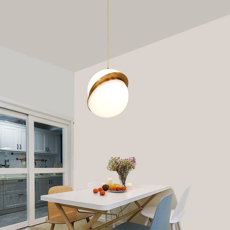 New Modern Nordic Decorative Dinner Room Hanging Lighting Pendant Lamp Round Ceiling Single Chandelier for living room kitchen