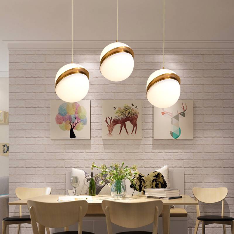 New Modern Nordic Decorative Dinner Room Hanging Lighting Pendant Lamp Round Ceiling Single Chandelier for living room kitchen