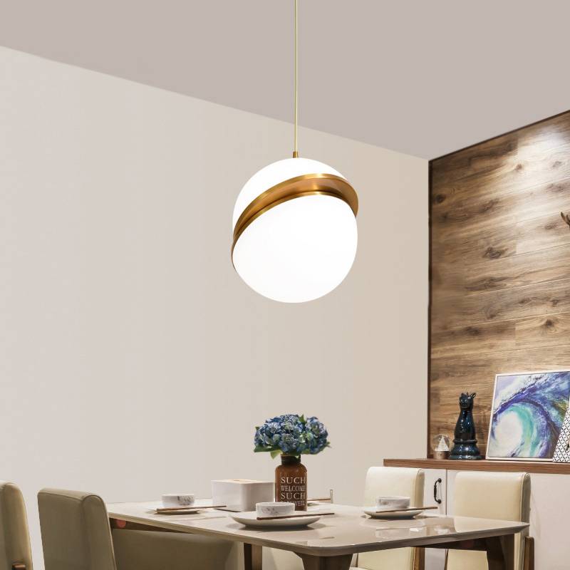 New Modern Nordic Decorative Dinner Room Hanging Lighting Pendant Lamp Round Ceiling Single Chandelier for living room kitchen