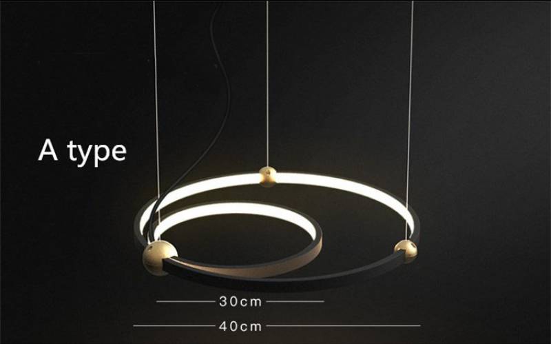 Fashion new LED Multi-circular chandelier Bedroom Restaurant Acrylic Circle LED Pendant Lighting for hotel house living room