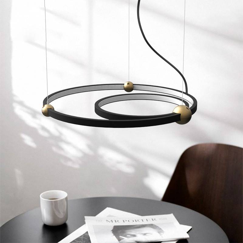 Fashion new LED Multi-circular chandelier Bedroom Restaurant Acrylic Circle LED Pendant Lighting for hotel house living room