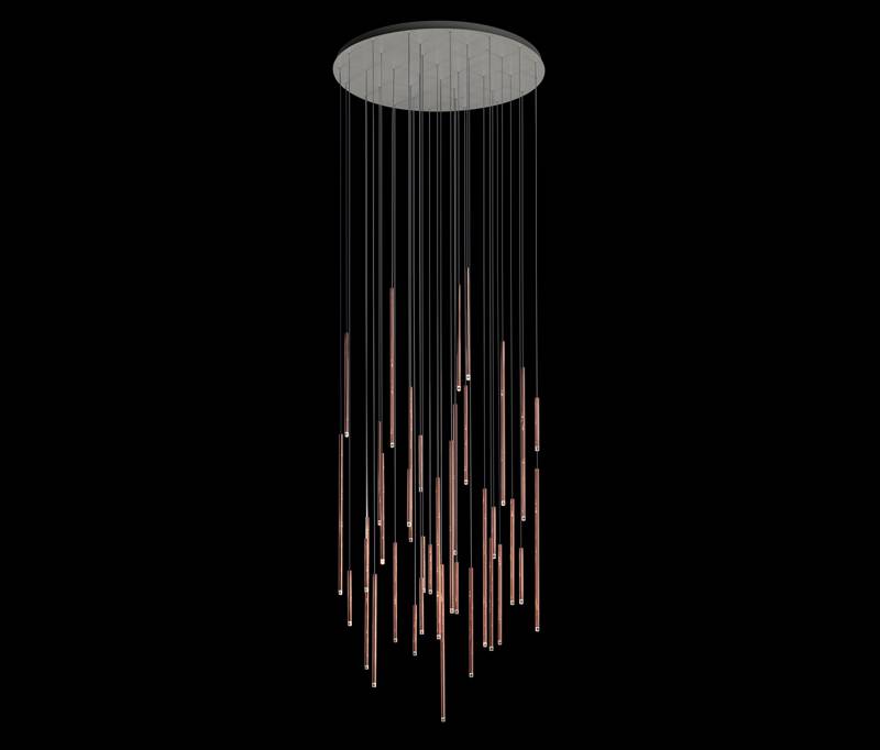 Custom Made New Tubular Combined Chandelier modern lobby LED pendant light G4 hanging lamp Guesthouse  project lighting