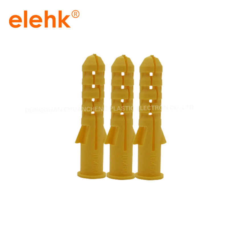 Dongguan manufacturer wholesale PE plastic wall plug expansion insulation anchors bolts plastic anchor screw