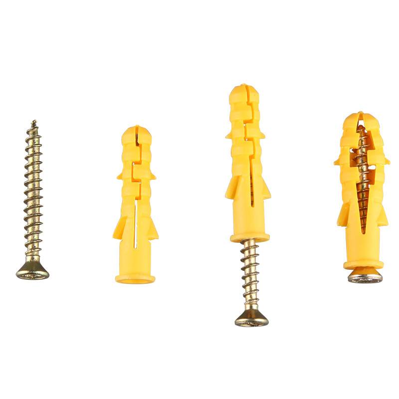 Dongguan manufacturer wholesale PE plastic wall plug expansion insulation anchors bolts plastic anchor screw