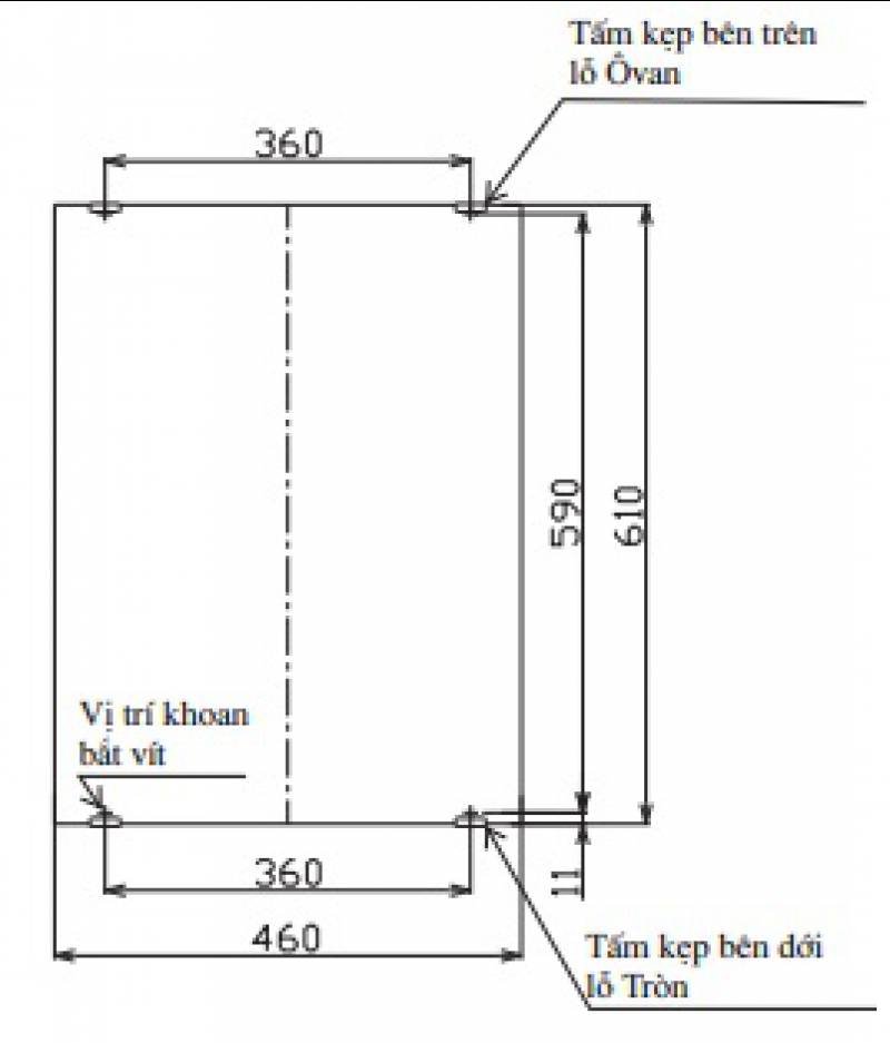 Bản vẽ kỹ thuật gương KF-4560VA