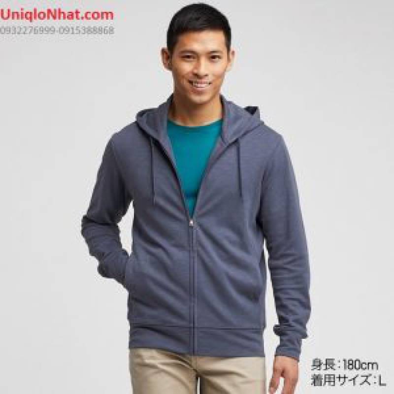 Áo chống nắng nam 2019 Uniqlo mầu xanh