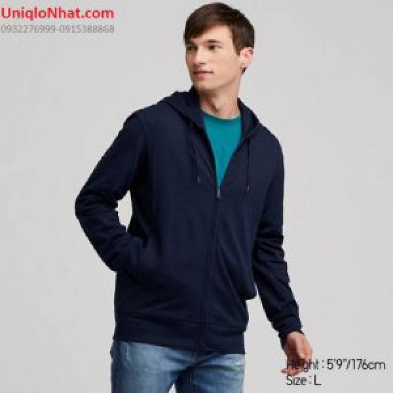 Áo chống nắng nam 2019 Uniqlo mầu xanh đen