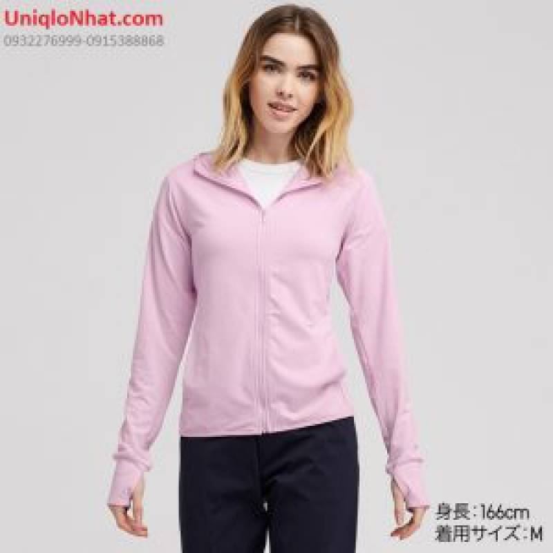 Áo chống nắng Uniqlo 2019 thun lạnh mầu hồng phấn