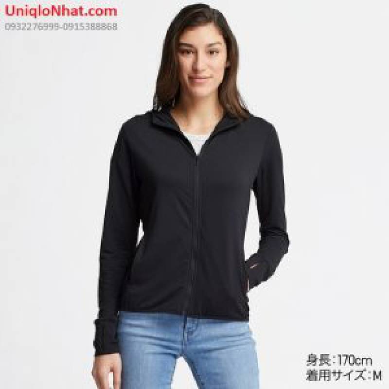 Áo chống nắng Uniqlo 2019 thun lạnh mầu đen