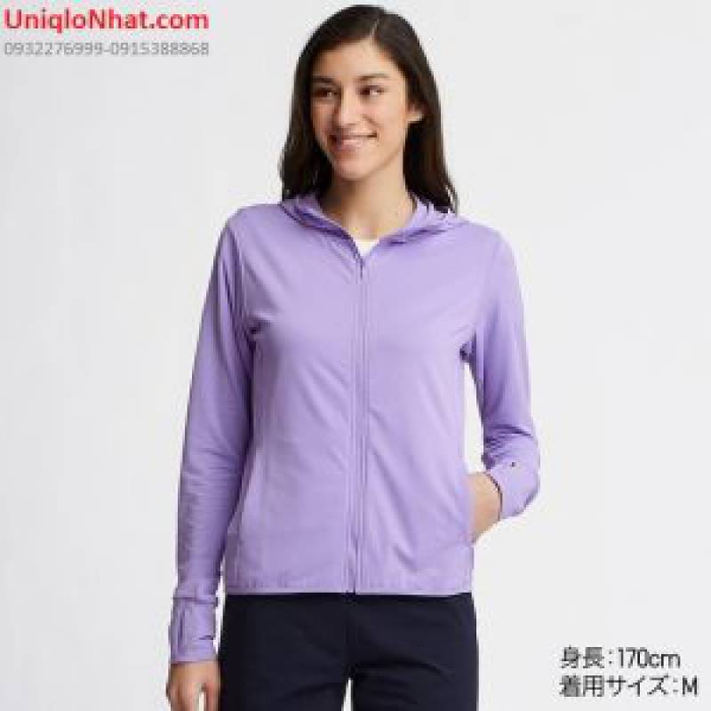 Áo chống nắng Uniqlo 2019 thun lạnh mầu tím