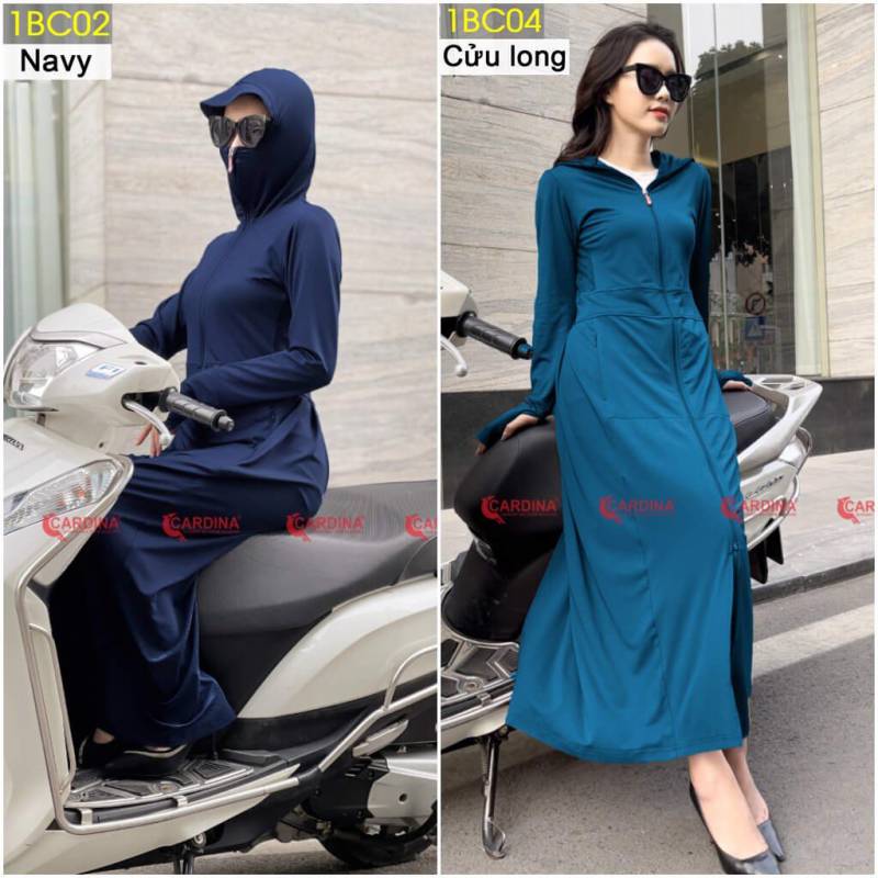 áo choàng chống nắng cardina màu xanh navy