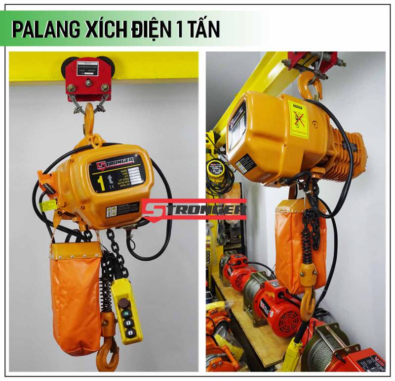 palang xích điện 1 tấn 4m stronger cố định