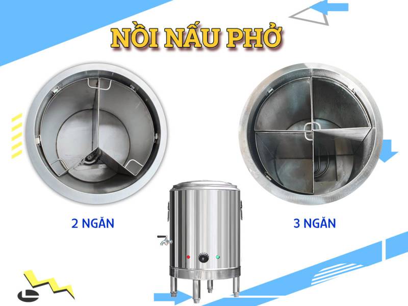 nồi nấu phở điện 2 ngăn, 3 ngăn 