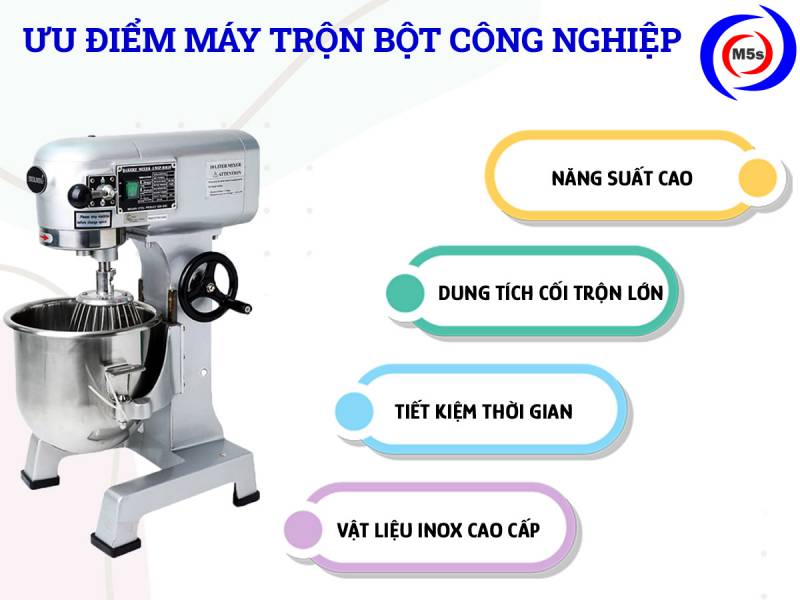 ưu điểm máy trộn bột công nghiệp 