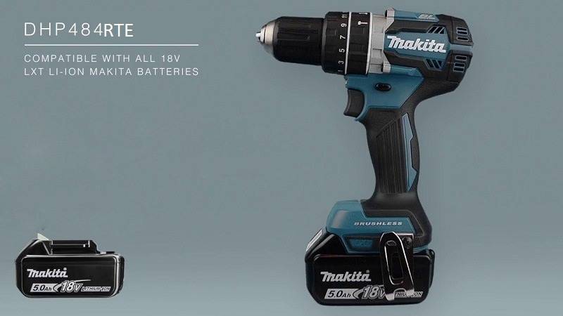 Makita DHP484RTE 18V sử dụng động cơ không chổi than