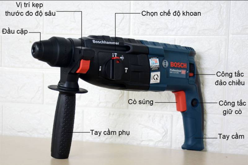 Cấu tạo máy khoan búa Bosch GBH 2-24 DRE