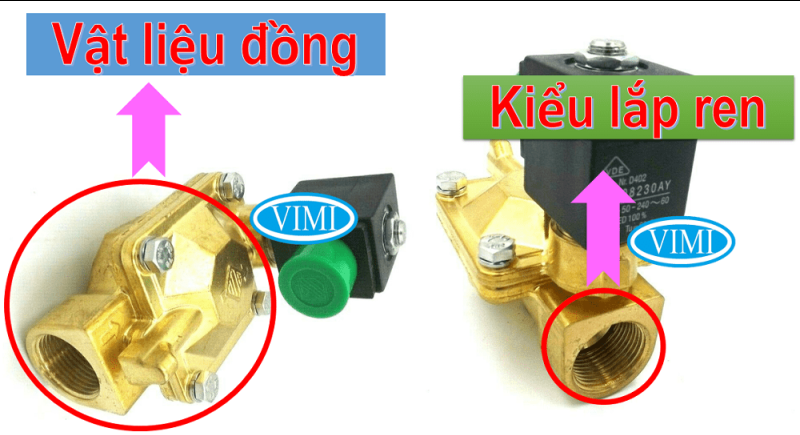 Thuận lợi lắp đặt với kiểu bắt ren