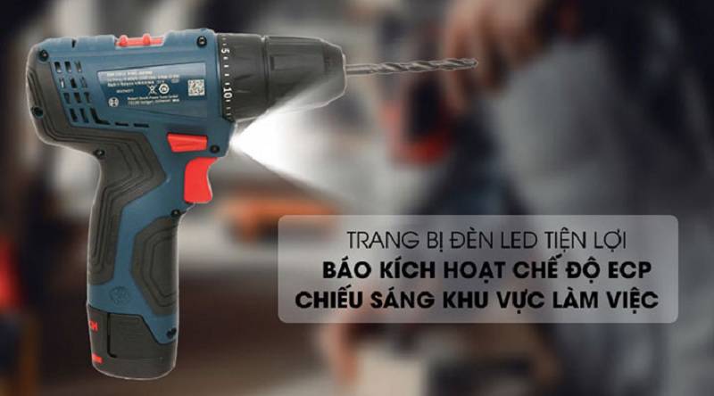 Bosch GSR 120-li GEN 2 được trang bị hệ thống đèn Led thông minh