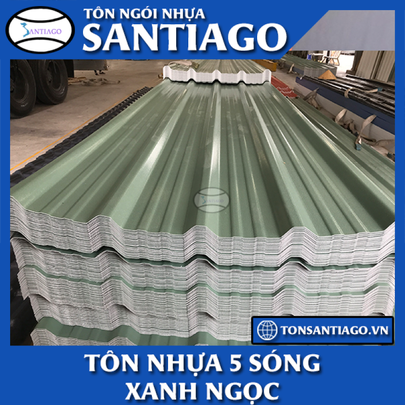 tôn nhựa pvc asa màu xanh ngọc