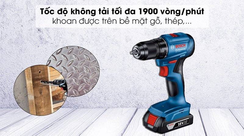 Máy khoan vặn vít GSR 185-LI sở hữu công năng làm việc vượt trội