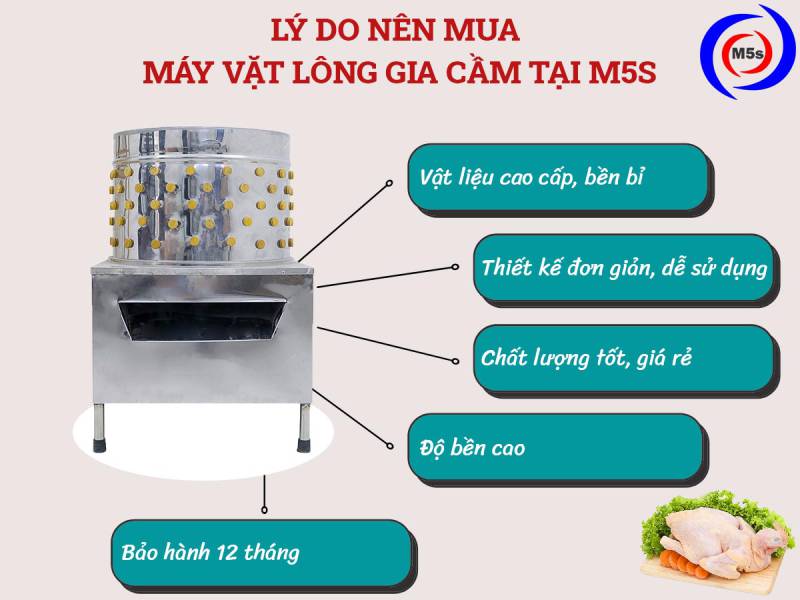 Lý do nên mua máy vặt lông gia cầm tại M5s