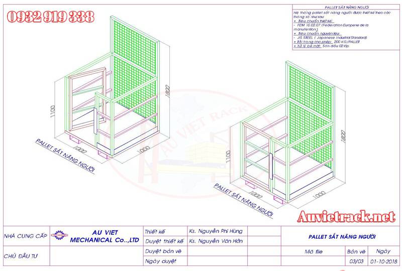 pallet săt nâng người