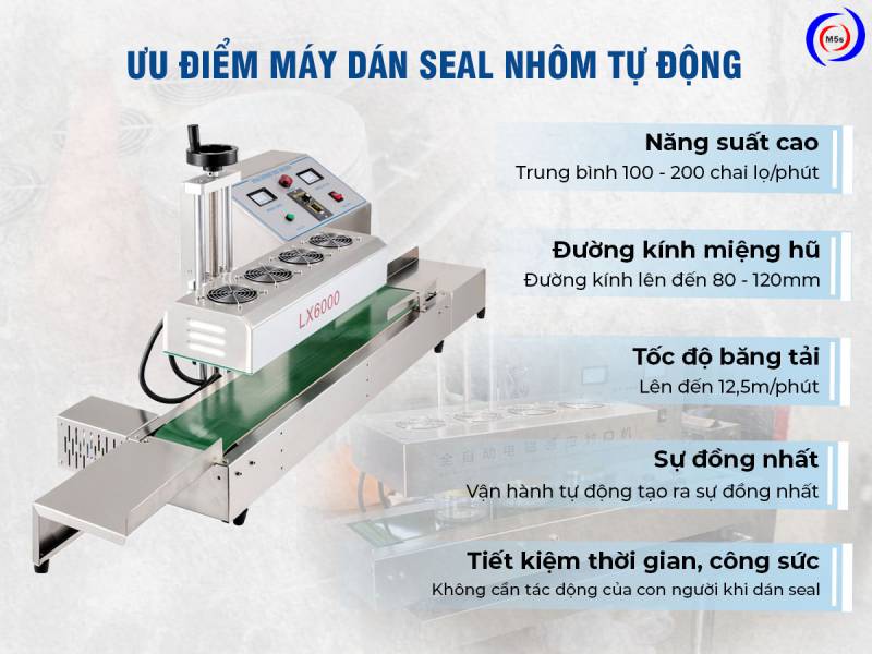 Ưu điểm máy dán seal nhôm tự động