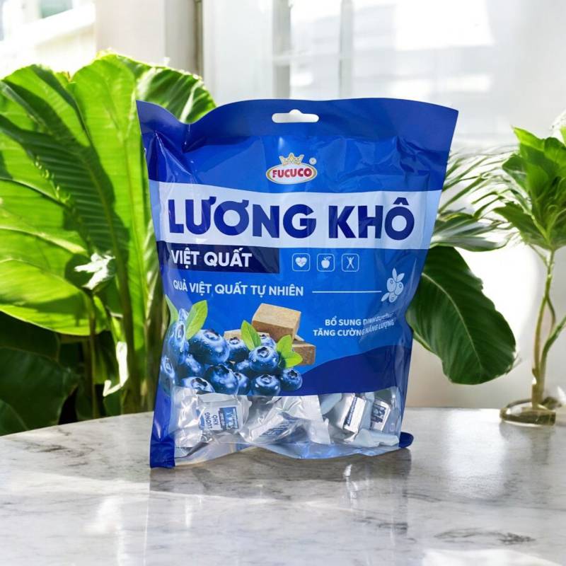 Lương khô Việt Quất Fucuco giàu dinh dưỡng, thơm ngon tự nhiên