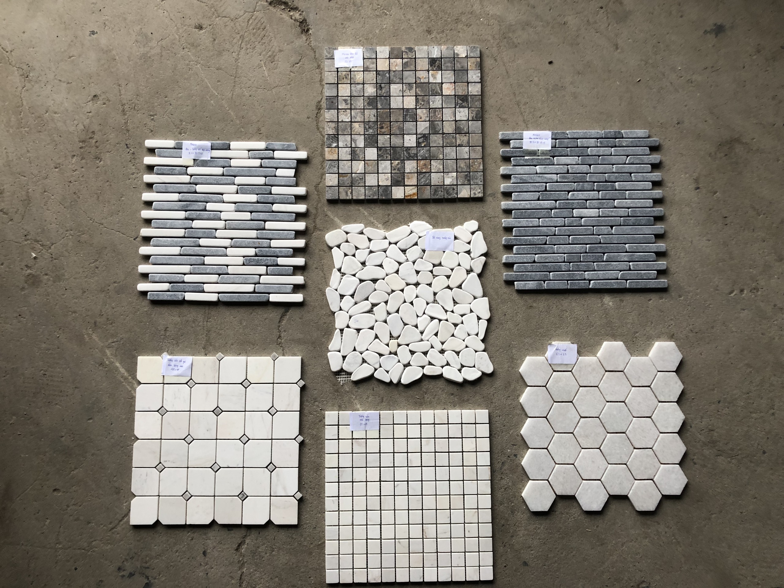 Đá mosaic đa dạng về hình dáng