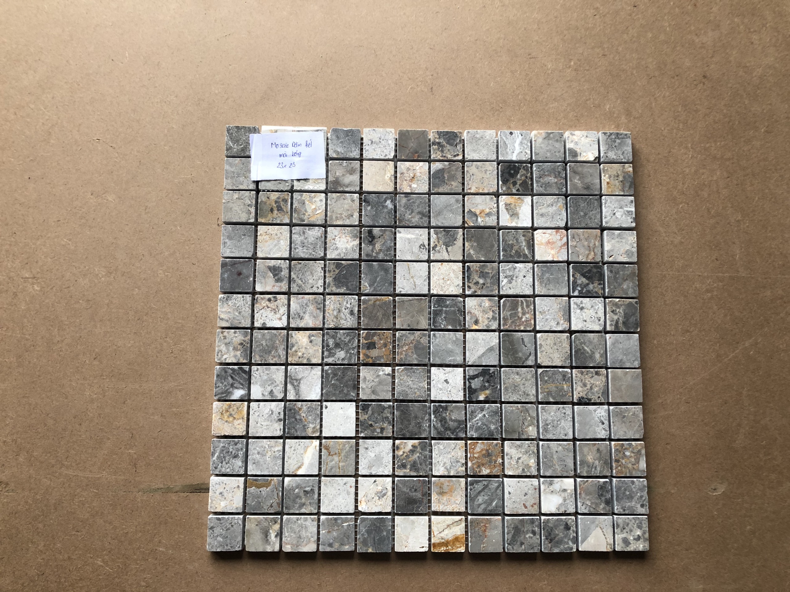 Mosaic đá Dăm kết 23*23mm (Mài bóng)